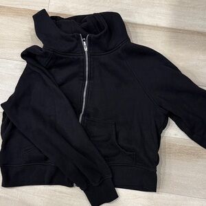 Classic Black Women's Zip-Up Hoodie